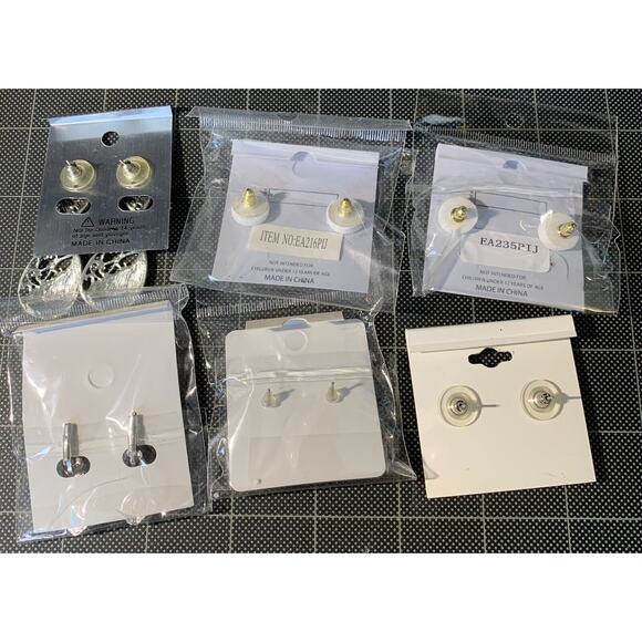 Pierced Earrings Mixed Styles Crystals Rhinestones Enameled Lot Of 6 New - Picture 2 of 14